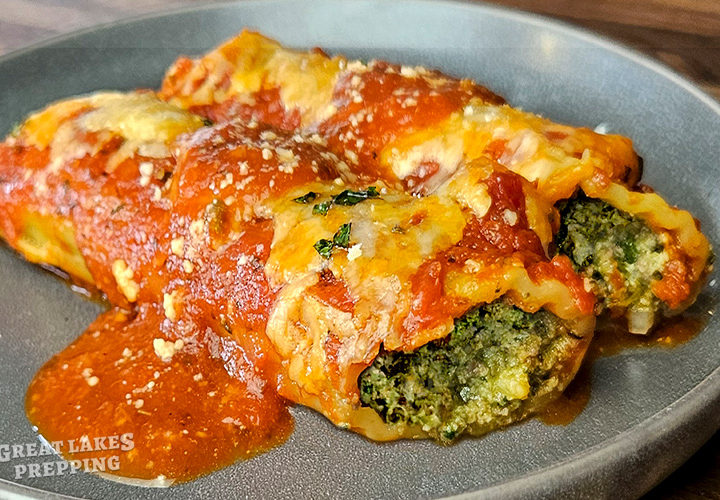 Venison Sausage Stuffed Manicotti Shells