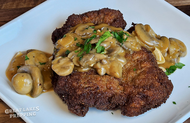 Rustic Venison Jägerschnitzel Recipe