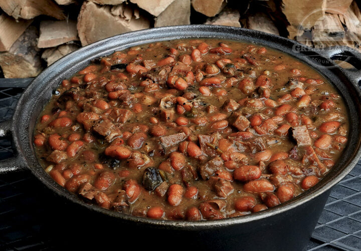Cowboy Pinto Beans with Leftover Brisket