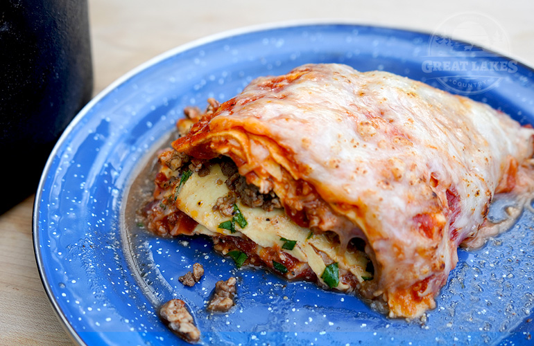 Dutch Oven Lasagna Campfire Recipe