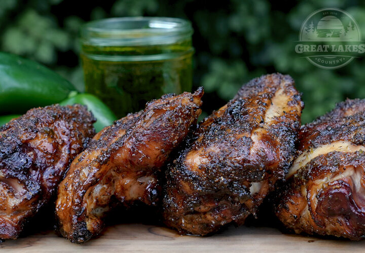 BBQ Chicken Thighs with Jalapeno Jelly Glaze