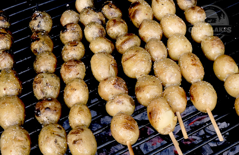 Marinated & Grilled Baby Potato Skewers